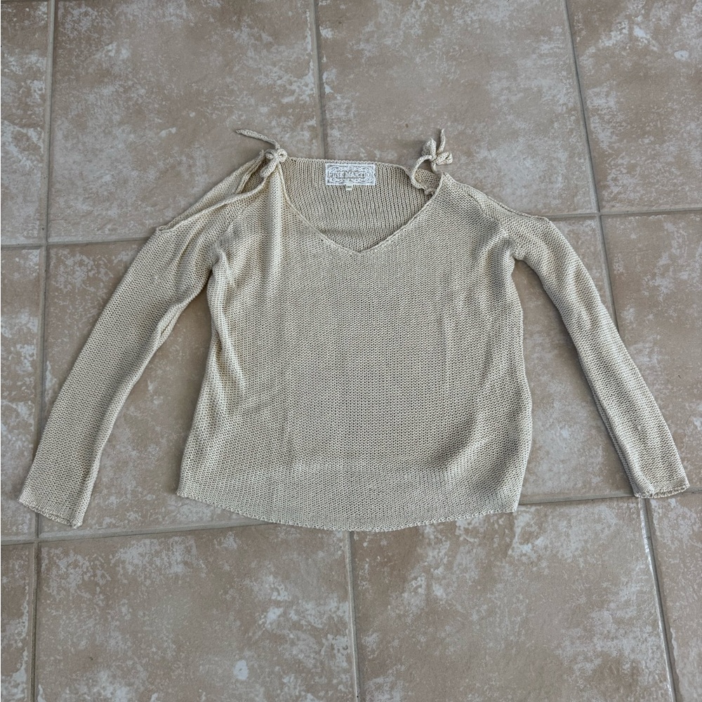 Off-White Knitted Long-Sleeve